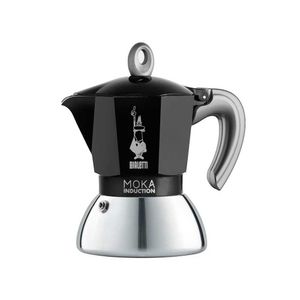 Cafeteira Italiana Bialetti Moka Induction Em Alumínio 2 Xícaras Preto