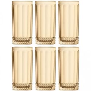 Conjunto De Copos Altos L`hermitage Splendor 360 Ml 6 Peças Ambar