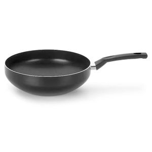 Frigideira Wok Multiflon Induct Antiaderente Quartzo Preta 28 Cm Preto