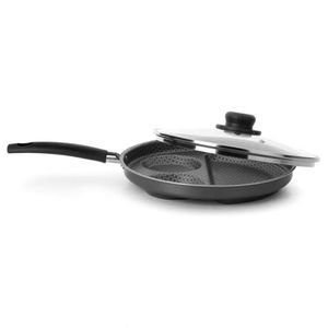 Frigideira Multiflon Breakfast Antiaderente Ultra 7 Com Tampa 27 Cm Preto