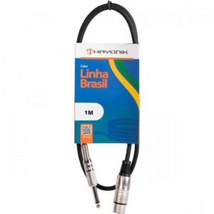 Cabo Para Microfone Linha Brasil Xlr(f) X P10 1m Preto Hayonik