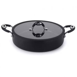 Frigideira Tegame Multiflon Dom Antiaderente Quartzo 30 Cm Preto
