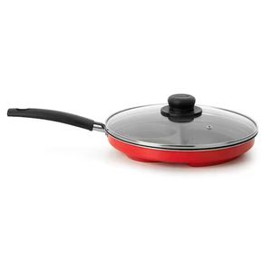 Frigideira Multiflon Breakfast Antiaderente Ultra 7 Com Tampa 27 Cm Vermelho