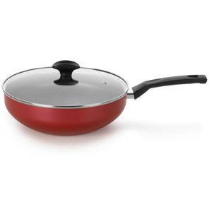 Frigideira Multiflon Amora Com Revestimento Antiaderente Ultra 7 Com Tampa 28 Cm Vermelho