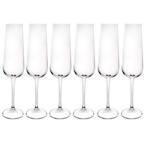 Conjunto De Taças Para Champanhe Bohemia Ardea 220 Ml Em Cristal - 6 Peças Transparente