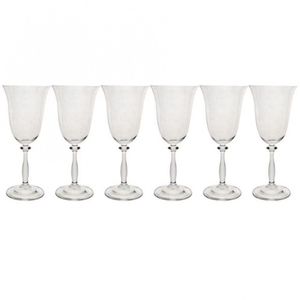 Conjunto De Taças Para água Bohemia Angela 350 Ml Em Cristal Ecológico 6 Peças Transparente