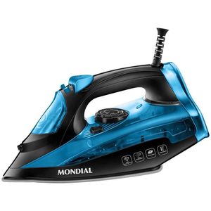 Ferro A Vapor Mondial F-53 Com Spray Preto/azul 110v