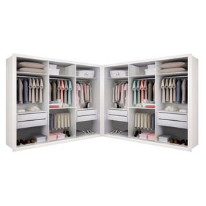 Closet Casal Sem Portas 8 Gavetas Paris Duo Premium Minastex