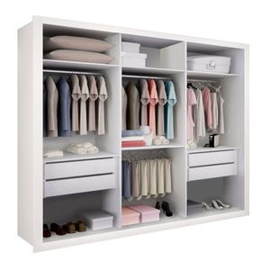 Closet Casal Sem Portas 4 Gavetas Paris Minastex