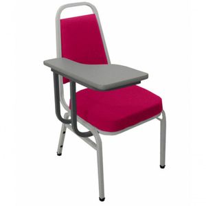 Cadeira Universitária Empilhável Linha Hotel Plus Rosa