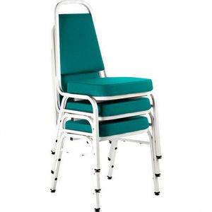Kit Com 3 Cadeiras Empilháveis Linha Hotel Plus Verde