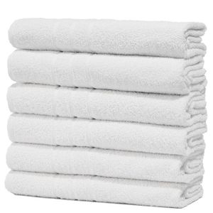 Kit Com 6 Toalhas De Rosto Para Hotel - Profissional Prata - Branco