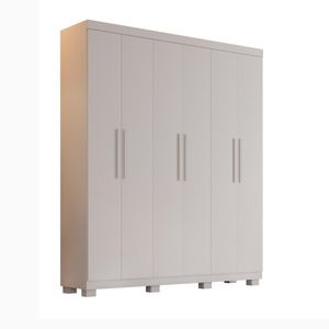 Guarda Roupa Sevilha 6 Portas 4 Gavetas Benetil Móveis Branco