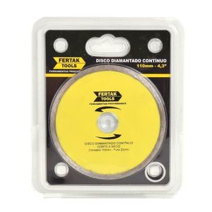 Disco Diamantado Continuo Liso 20 X 110mm (5 Peças)- Fertak