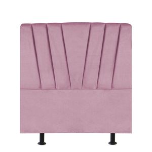 Cabeceira Estofada Bélgica 90cm Solteiro Para Cama Box Quarto Suede Rosa Bebê