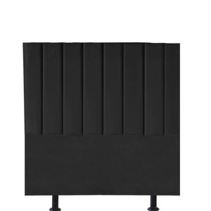 Cabeceira Estofada Carla 90cm Solteiro Para Cama Box Quarto Suede Preto