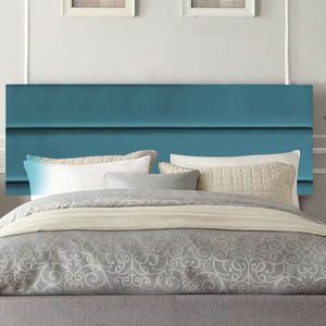 Painel Estofada Argentina 90cm Solteiro Para Cama Box Quarto Suede Azul Turquesa