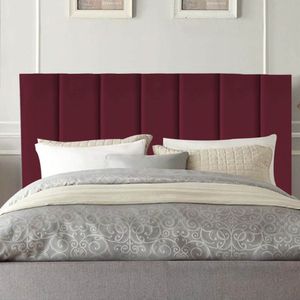 Cabeceira Estofada Carla 195cm King Size Para Cama Box Quarto Suede Bordô