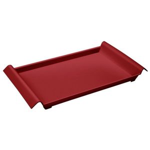 Bandeja Retangular Coza Grande Casual De Polipropileno 45,5cm Vermelho