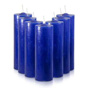 Kit 7 Velas Votivas 7 Dias Azul Marinho 250g 100% Parafina