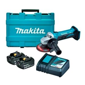 Esmerilhadeira Angular 115mm 4-1/2'' 11000 Rpm Com Bateria Carregador E Maleta Dga452rfe Makita