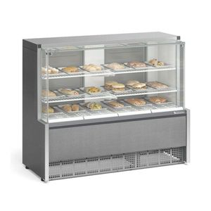 Vitrine Estufa Com Bandeja 140 Cm Inox 220v Gelopar Meqa-140r