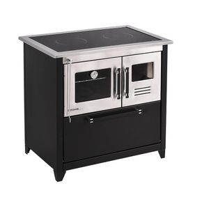 Fogão A Lenha Prime Glass Preto Esquerdo Hidro 22466