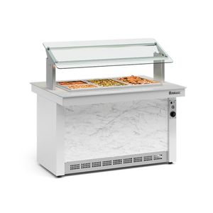 Buffet Térmico Gelopar 3 Cubas Branco 50-60hz 220v Gbta-140