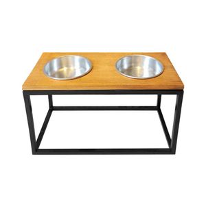 Comedouro Para Pets Tamanho Grande - Cor: Preto