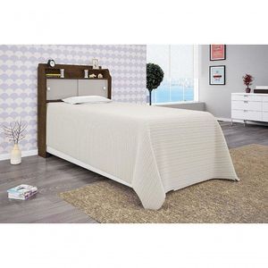 Cabeceira Box Solteiro 0,88cm Elisa Malbec Ou Malbec-off White - Framar Móveis