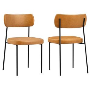 Kit Com 2 Cadeira Mila Laminado Wisky - Fdecor