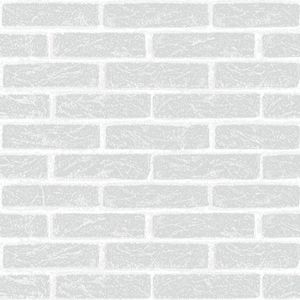 Papel De Parede Vinilico Tijolinho Cinza Claro.