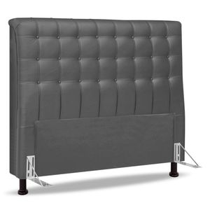Cabeceira Cama Box Casal Ciara 140cm Botonê Com Frame Suede Cinza - Abmaza
