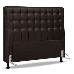 Cabeceira Cama Box Casal Ciara 140cm Botonê Com Frame Sintético Marrom - Abmaza