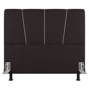 Cabeceira Cama Box Casal Amber 140cm Estofada Suede Marrom - Abmaza
