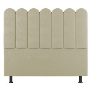 Cabeceira Cama Box Casal Lana 140cm Sintético Bege - Abmaza