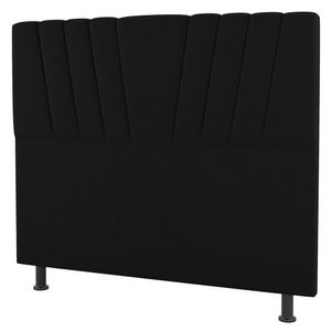 Cabeceira Cama Box Casal Queen Size Dublin 160cm Suede Preto - Abmaza