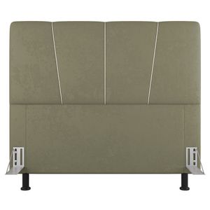 Cabeceira Cama Box Casal Amber 140cm Estofada Sintético Bege - Abmaza