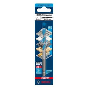 Broca Multiconstruction Hex-9 - 8 X 100mm - Bosch