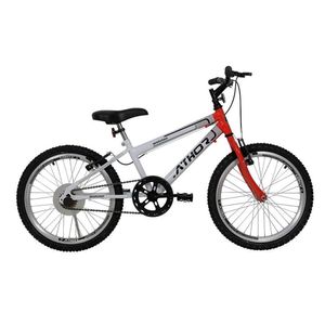 Bicicleta Evolution Aro 20 Guidão Down Hill e Pedal De Nylon Athor Branco c- Vermelho