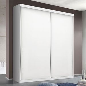 Guarda Roupa Solteiro 2 Portas De Correr 2 Gavetas Salvador Minastex Branco