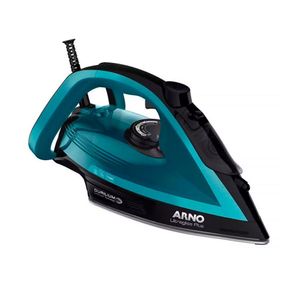 Ferro De Passar A Vapor Arno Ultragliss Durilium Plus Fmy Com Spray E Base Antiaderente Azul 220v