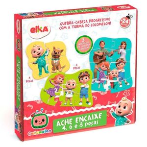 Quebra-cabeça Progressivo 4, 6 E 8 Peças Turma Cocomelon - Elka 1201