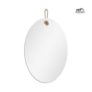 Espelho Decorativo Lina Alça Oval In House Decor Sisal Natural