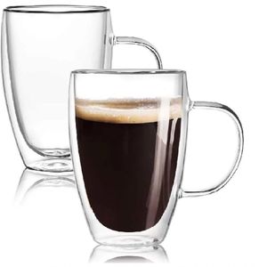2 Canecas De Vidro Com Parede Dupla Pica-pau-amarelo 350ml - Ilovecoffee Natureza