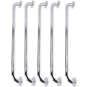 Alça Barra De Apoio Inox Kit 5 Uni Suporte Gestante Idoso Criança Corrimao Casa Banheiro Casa Box