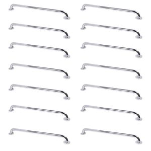 Alça De Apoio Barra Inox Kit 14 Unidades 70cm Segurança Idoso Deficiente