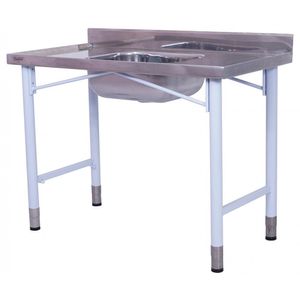 Pia Industrial Benfati Inox 430 70x60cm Pés Pintados Com 1 Cuba 550