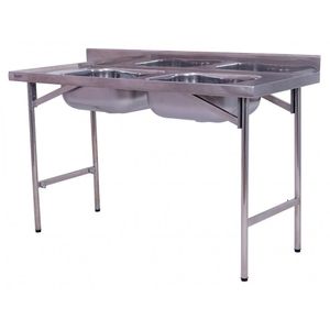 Pia Industrial Benfati Inox 430 180x60cm Com 2 Cubas 511