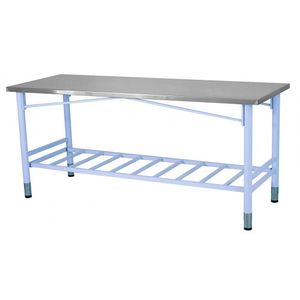 Mesa De Manipulação Benfati Inox 430 70x70cm Pés Pintados Paneleiro Gradeado Tb 2" 324gr